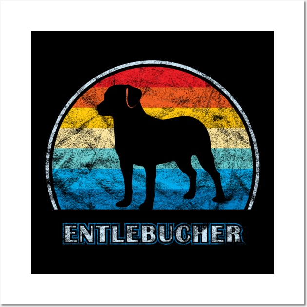Entlebucher Mountain Dog Vintage Design Wall Art by millersye